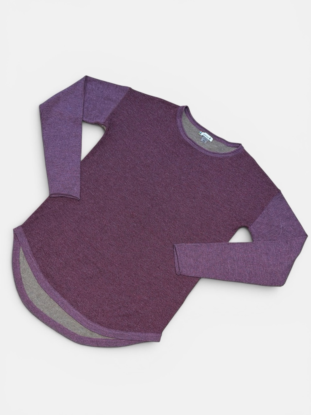 Smartwool Women's Shadow Pine Colorblock Sweater Argyle Purple Size XS